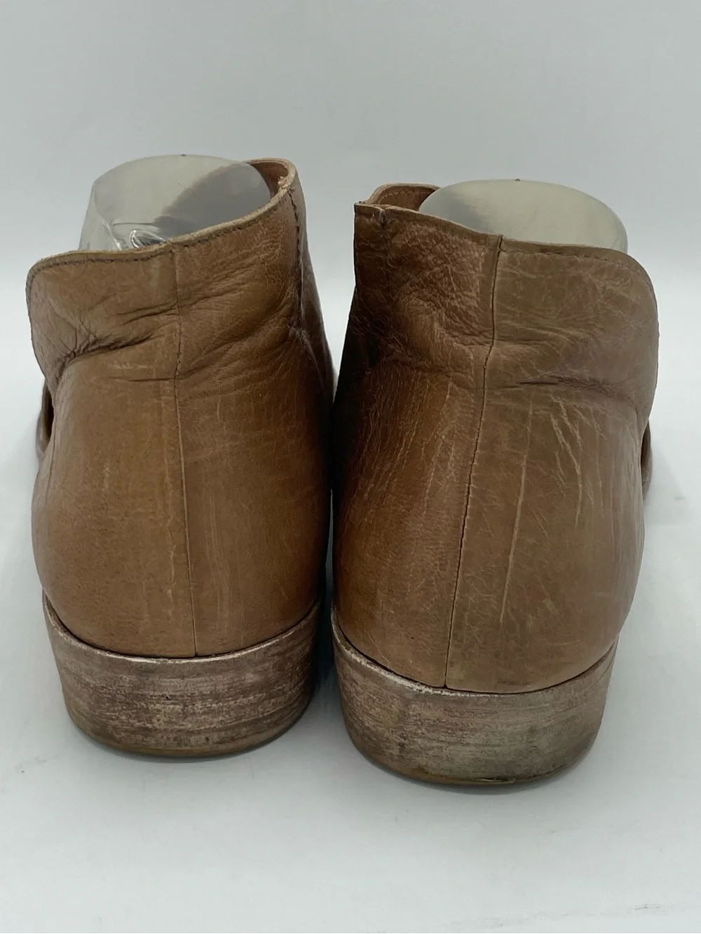Free People Mont Blanc Tan Distressed Boho Festival Leather D’Orsay Sandal.